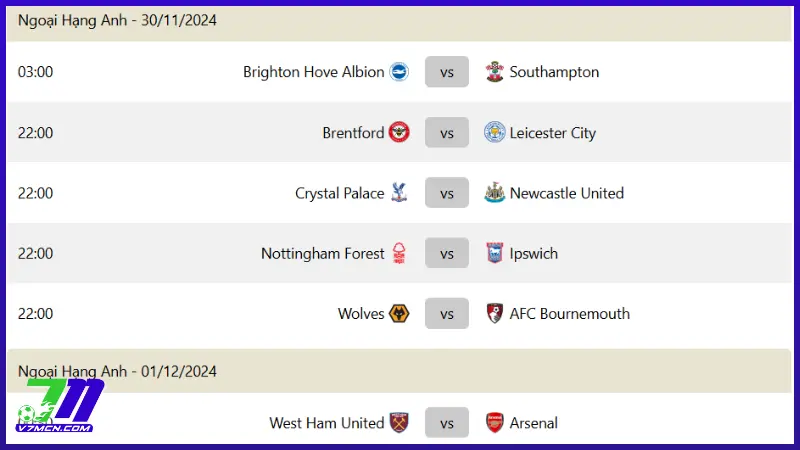 Trang chủ 19 Lịch thi đấu 7MCN cập nhật siêu nhanh